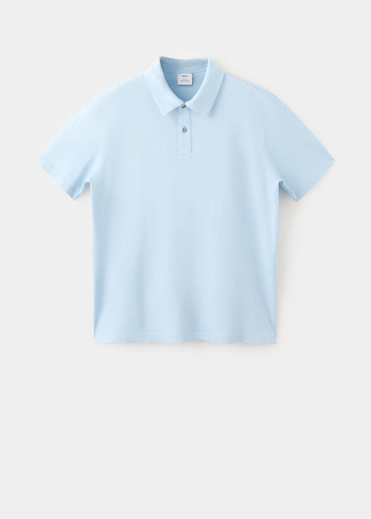 Plain 100% cotton polo — Sky Blue