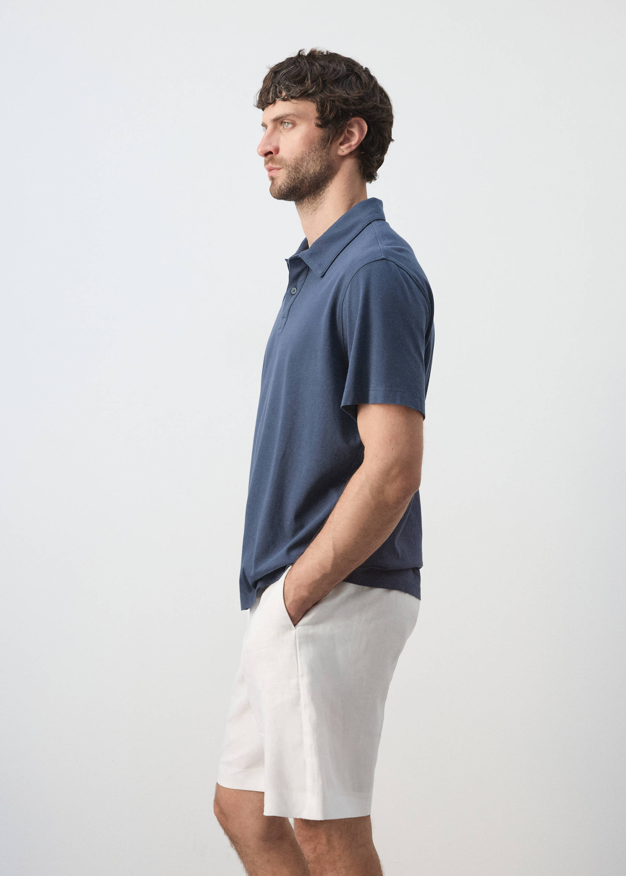 Plain 100% cotton polo - Details of the article 2