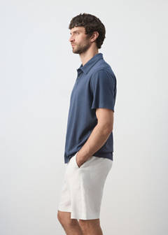 Plain 100% cotton polo — Navy 5