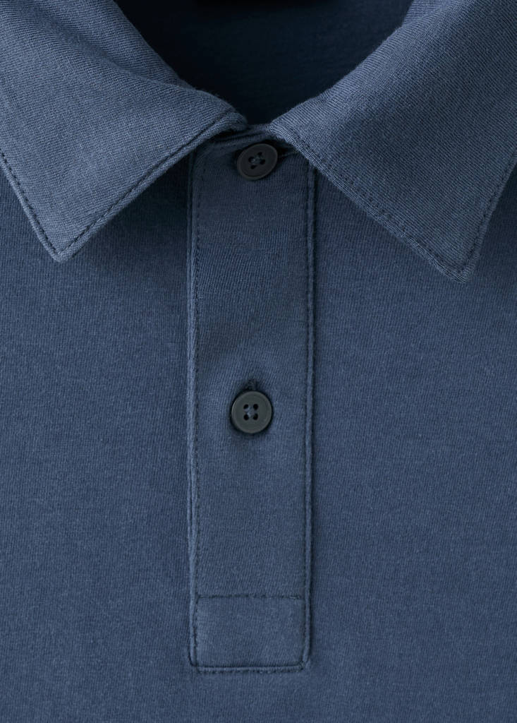 Plain 100% cotton polo — Navy