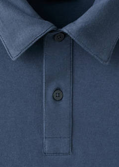 Plain 100% cotton polo — Navy 7