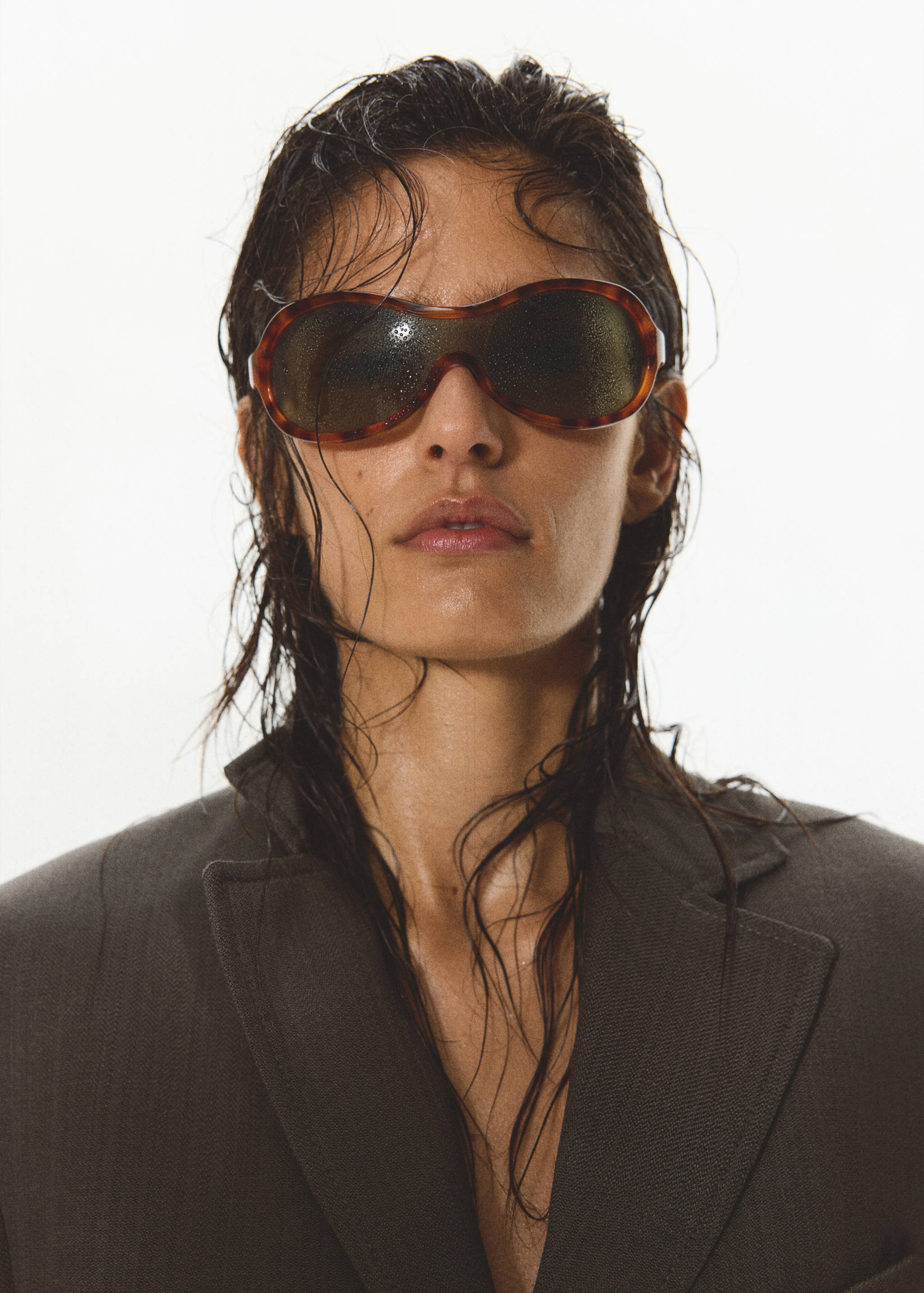 Tortoiseshell frame sunglasses - General plane