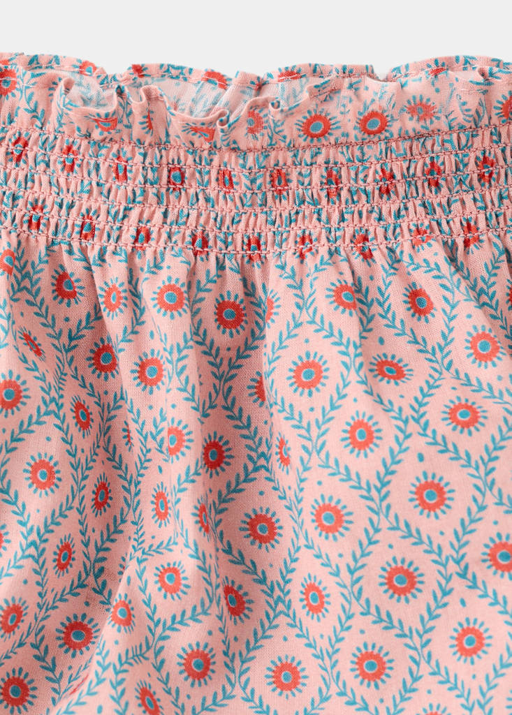 Printed dress and nappy cover — Pink