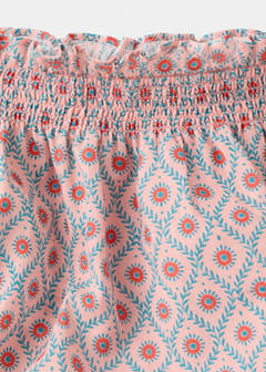 Printed dress and nappy cover — Pink 3