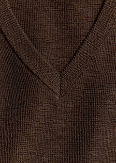 V-neck knitted waistcoat — Coffee 7