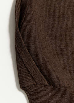 V-neck knitted waistcoat — Coffee 11