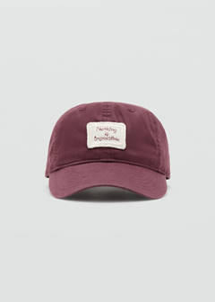 Embroidered detail cap — Maroon 2