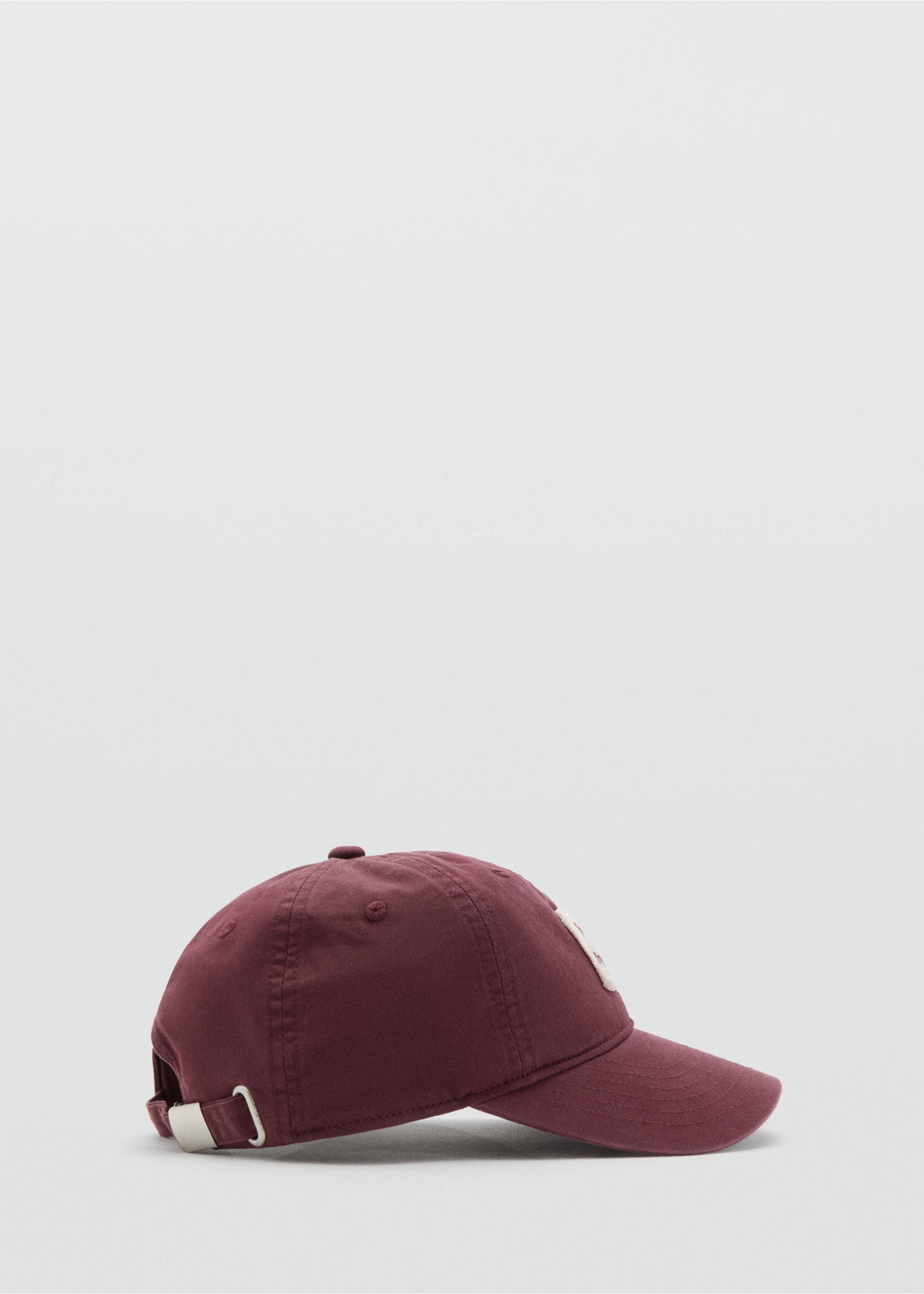 Embroidered detail cap - Article without model, Maroon. Ref: 37051447-00.