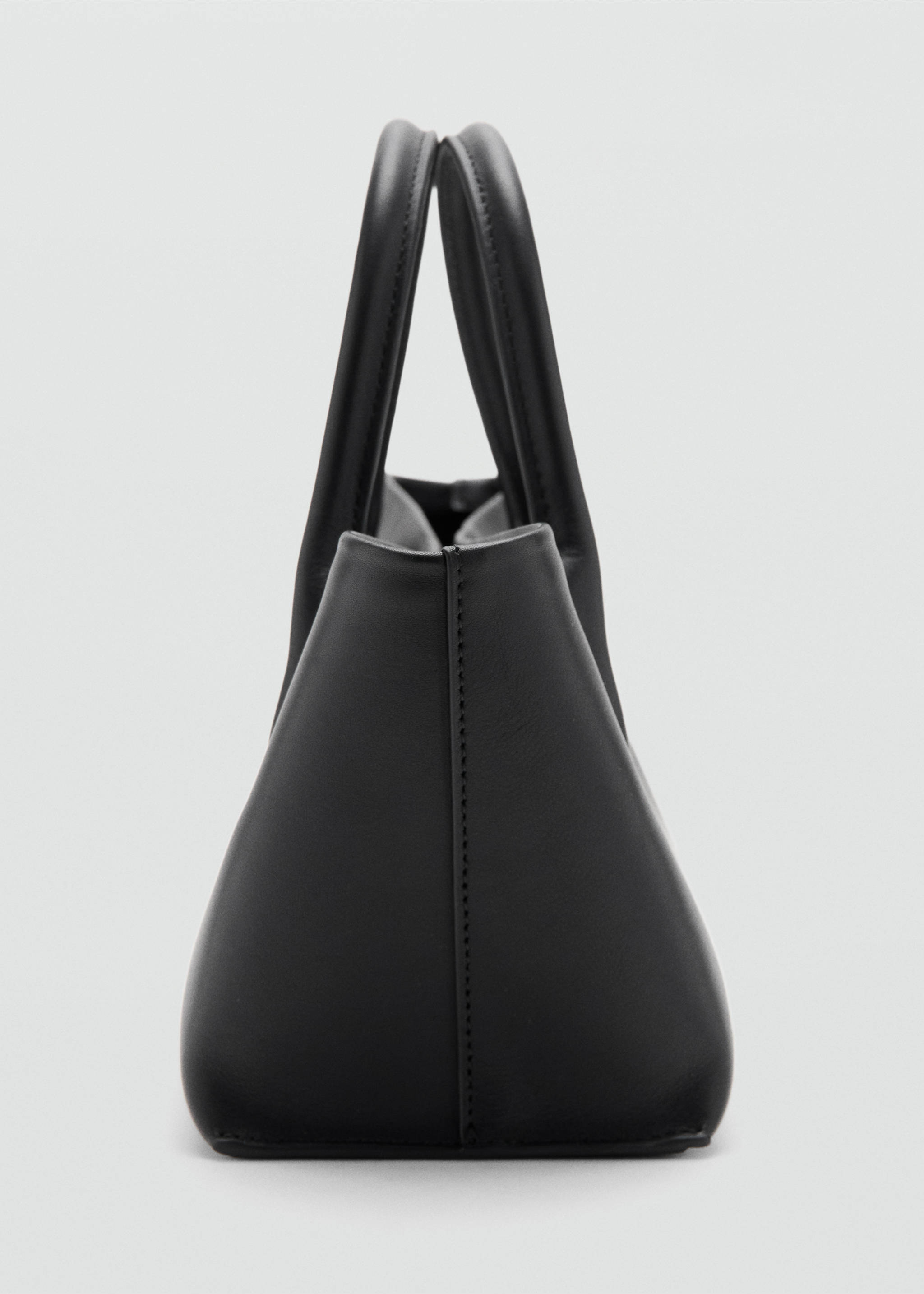 Leather handbag - Details of the article 1, Black. Ref: 37051448-00.