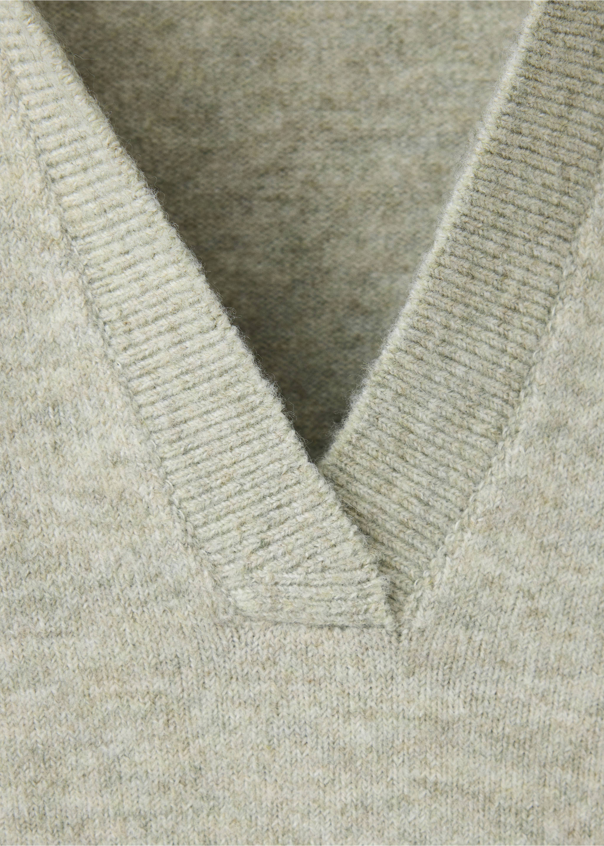Knitted polo-neck sweater - Details of the article 0, Beige. Ref: 37051449-00.