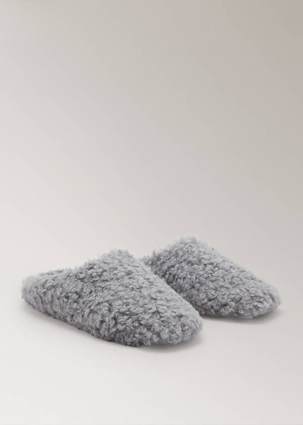 Sheepskin slippers — Blue