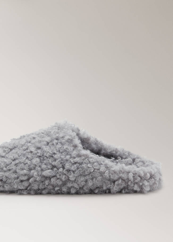 Sheepskin slippers — Blue
