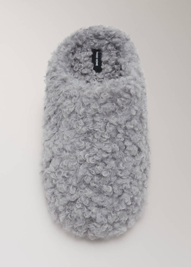 Sheepskin slippers — Blue