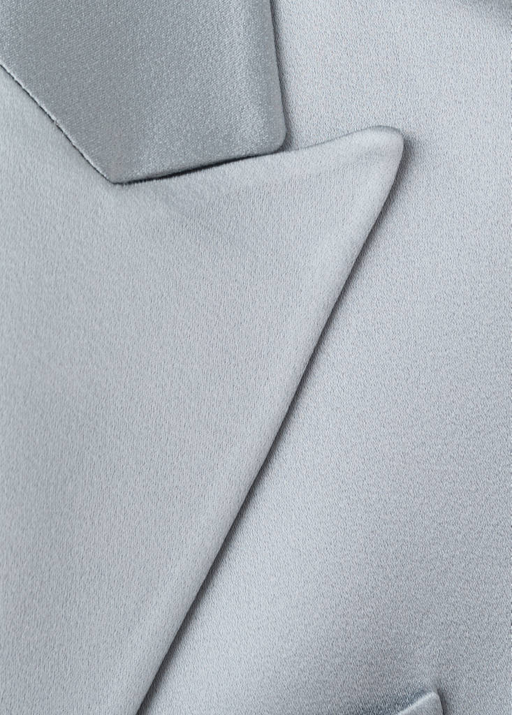 Topstitched blazer with lapels — Silver