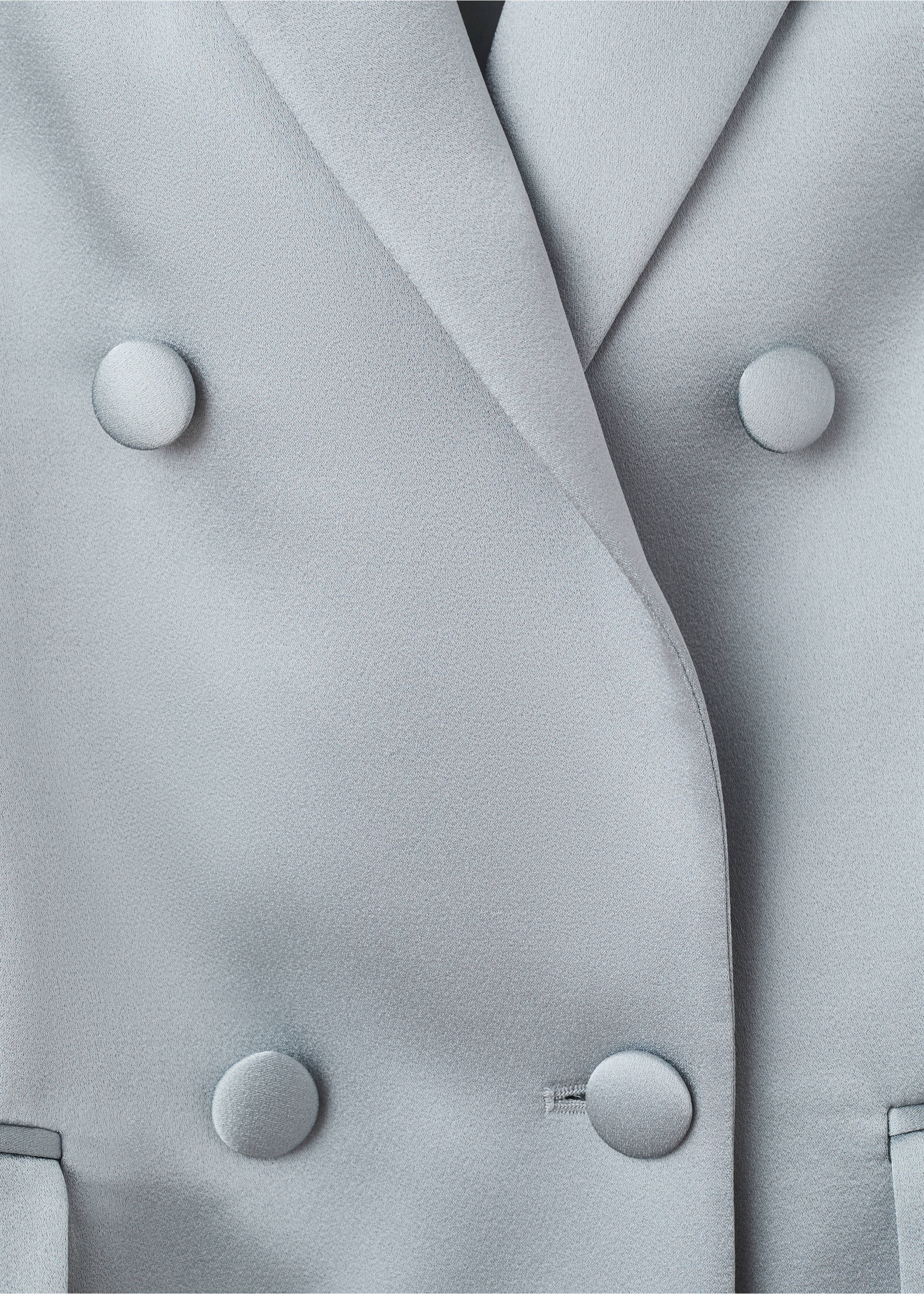 Topstitched lapel blazer - Details of the article 0, Silver. Ref: 37051452-00.