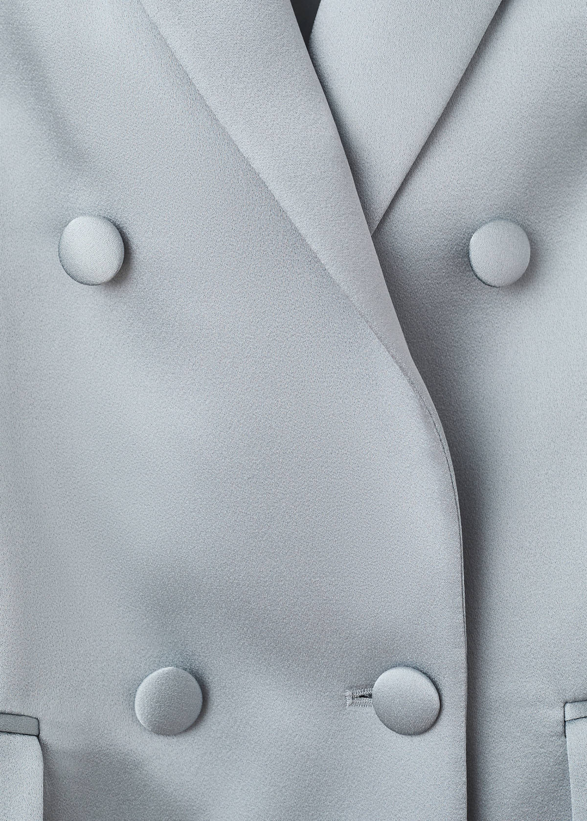 Topstitched blazer with lapels — Silver