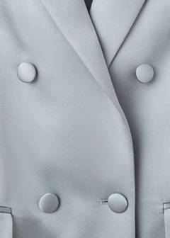 Topstitched blazer with lapels — Silver 8