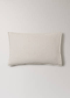 Two seersucker cotton pillowcases with fine stripes 50x75 cm — Coffee 5