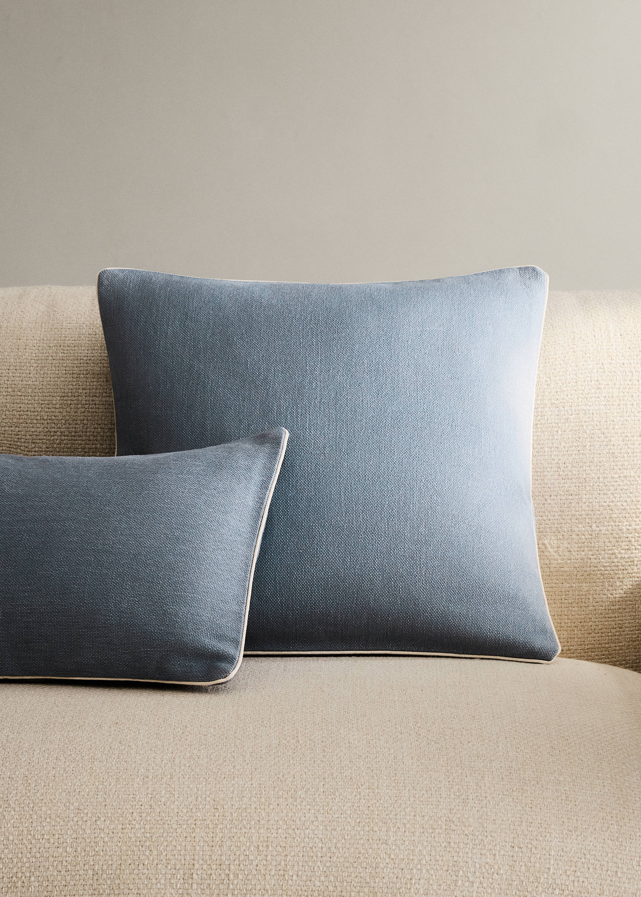 Cotton cushion cover with structure 45x45cm - General plane
