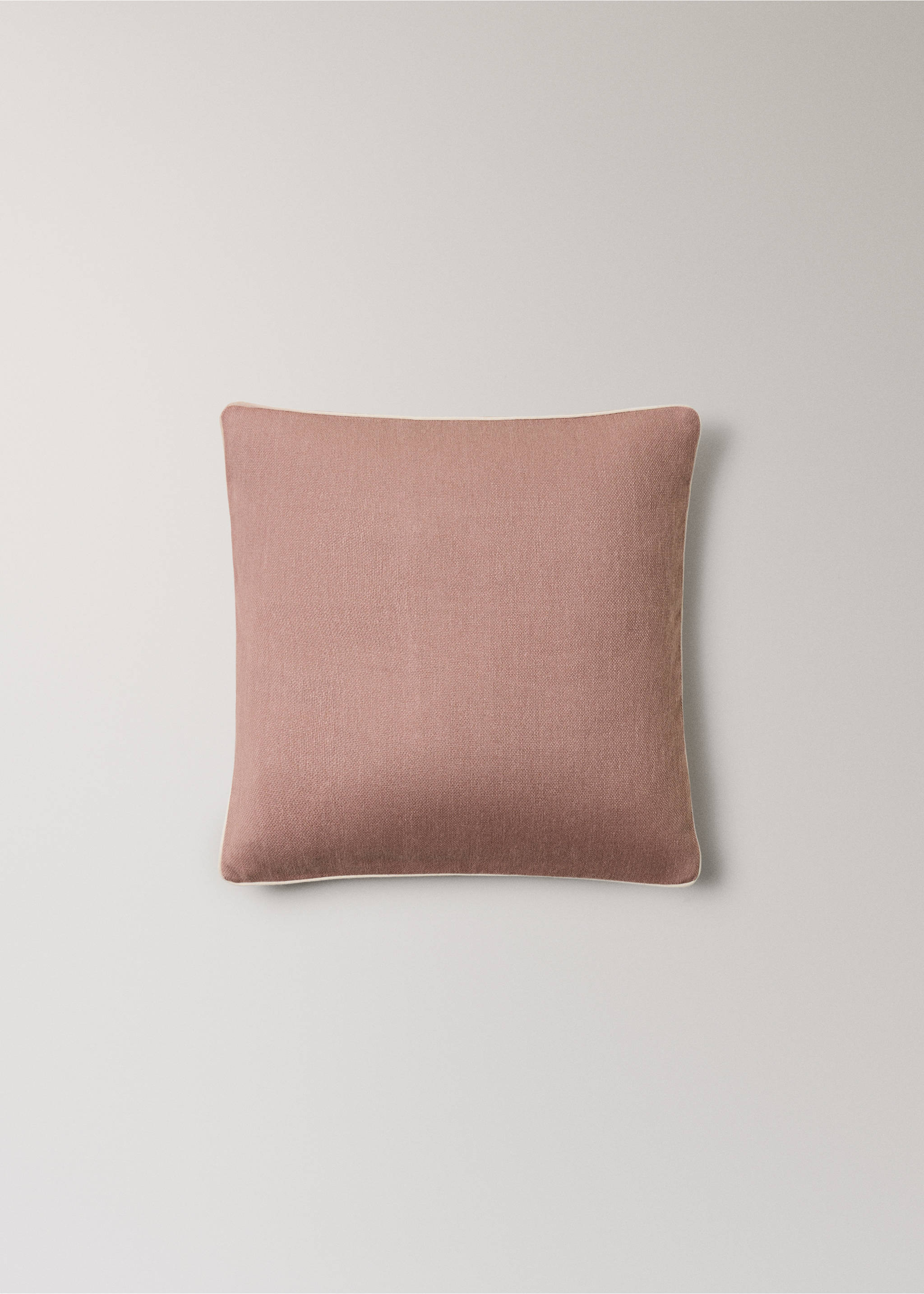 Cotton cushion cover with structure 45x45cm - Article without model, Nude. Ref: 37051462-00.