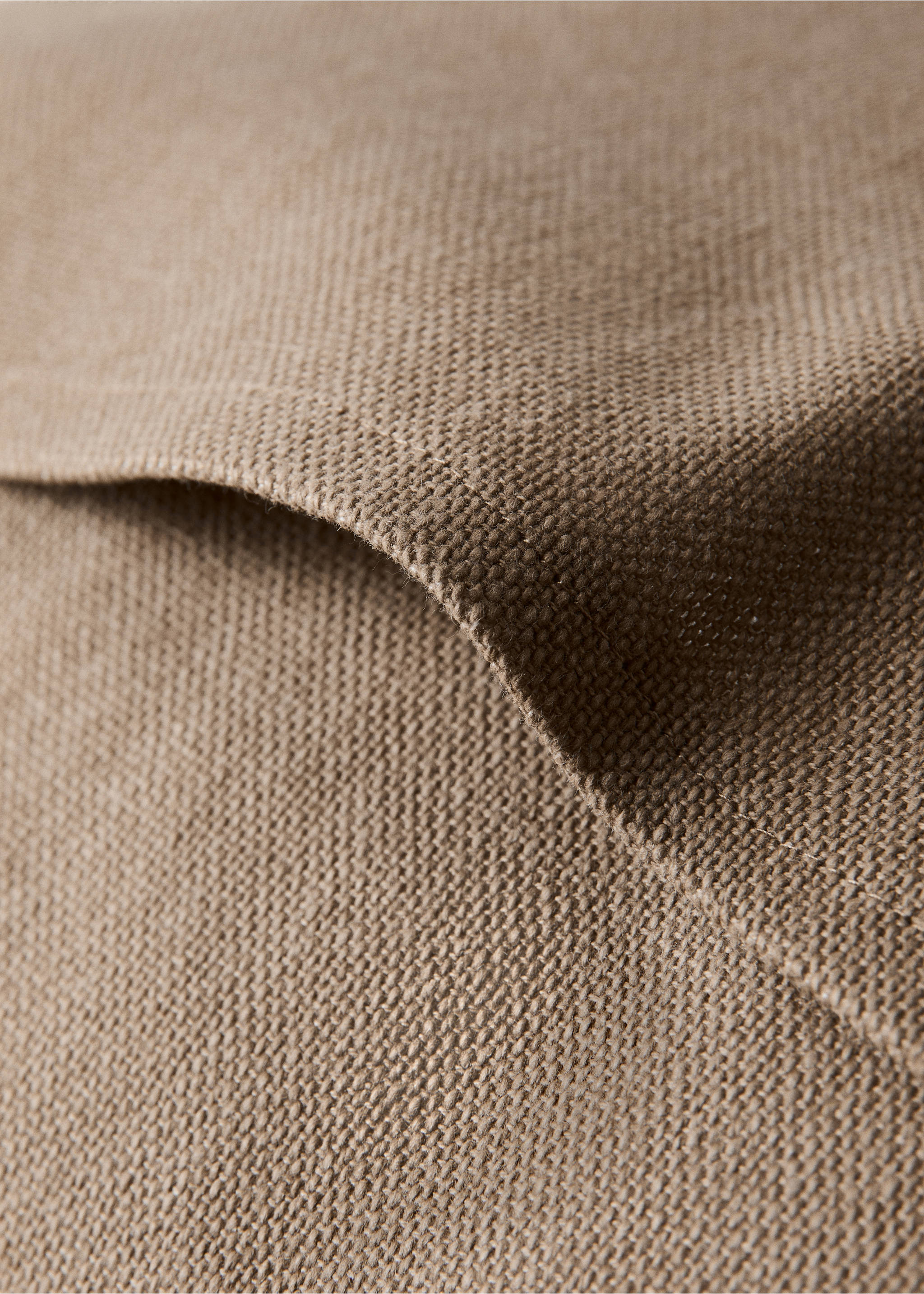 Kissenbezug aus Baumwolle mit Struktur, 45 x 45 cm - Detail des Artikels 2, Hellbraun/Pastellbraun. Ref: 37051462-00.
