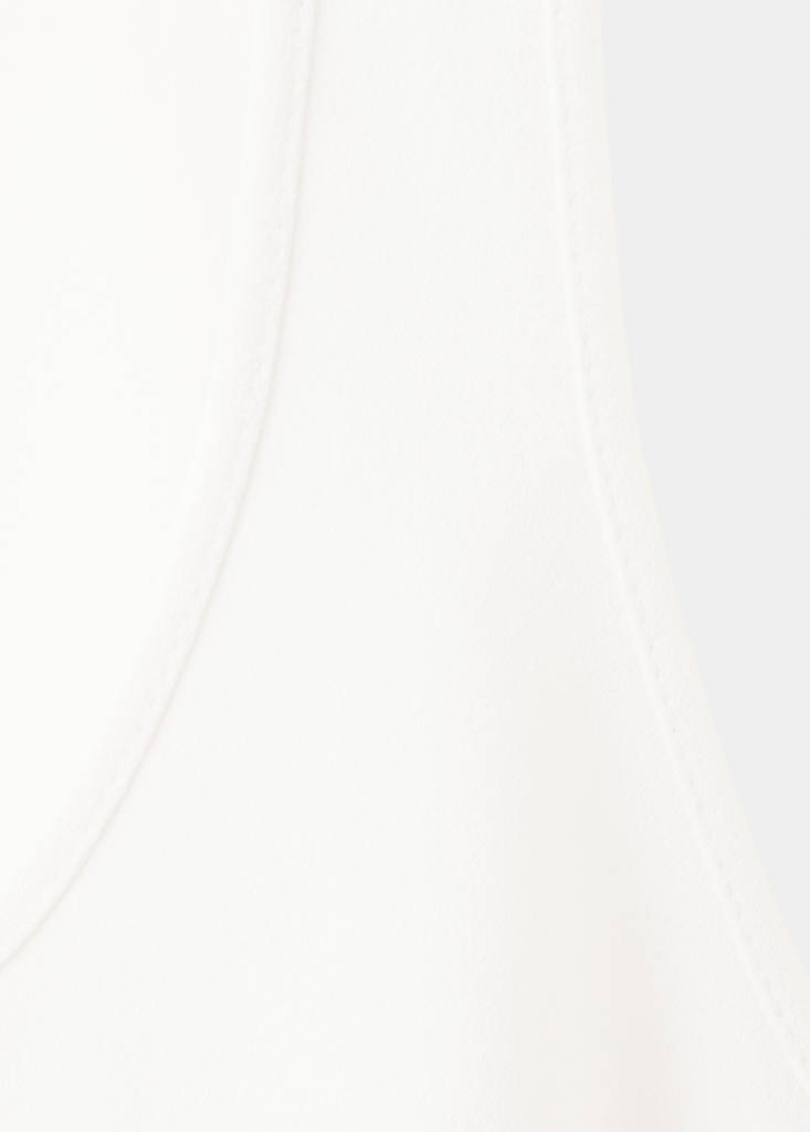Round neck crop top — Off White