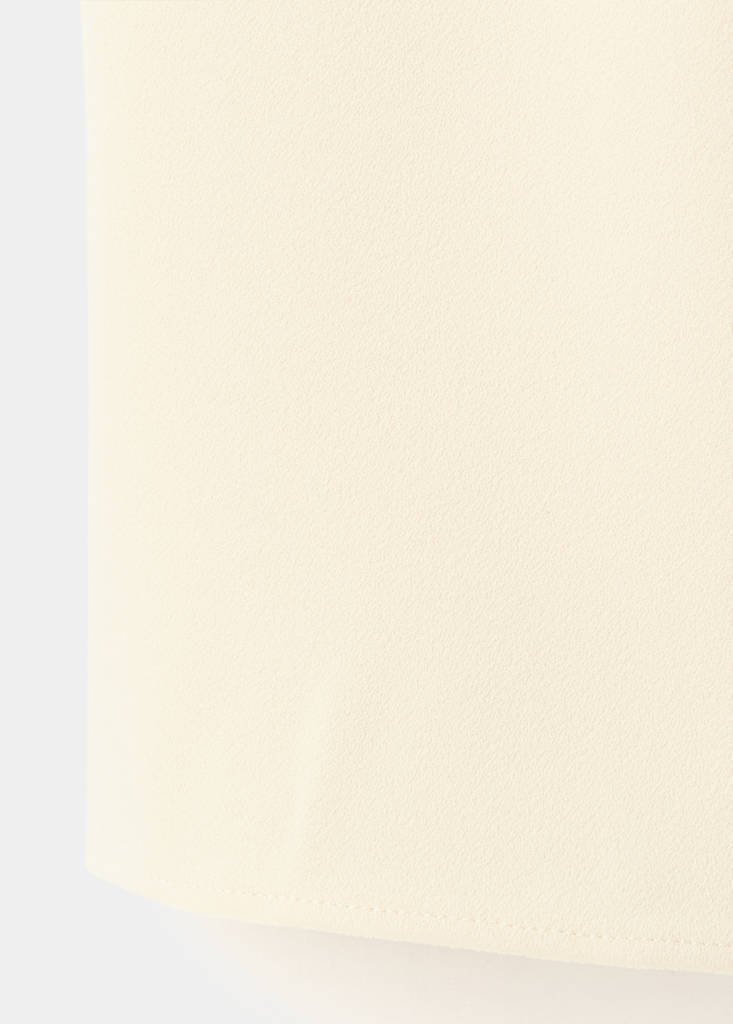 Round neck crop top — Pastel Yellow