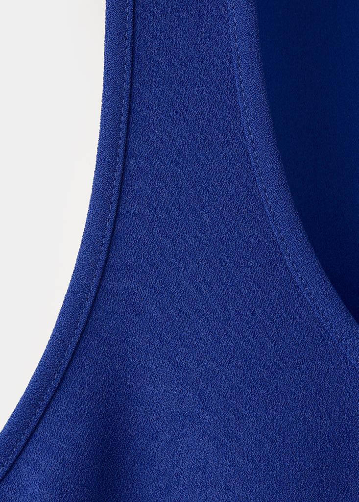 Round neck crop top — Blue