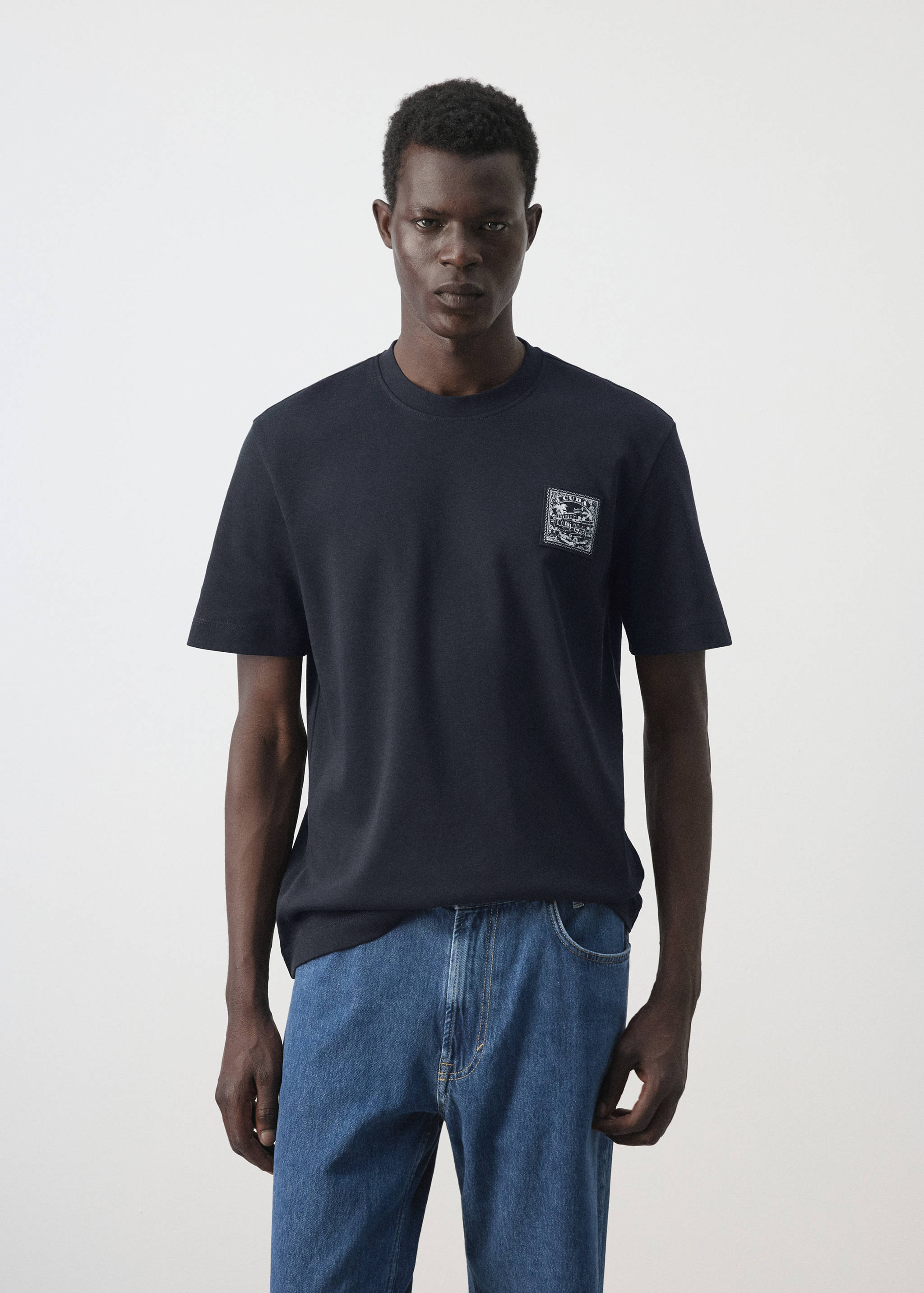 100% cotton t-shirt with drawing - Medium plane