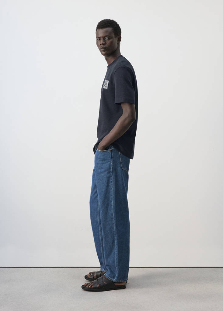 100% cotton T-shirt with patch detail - thumbnail 5