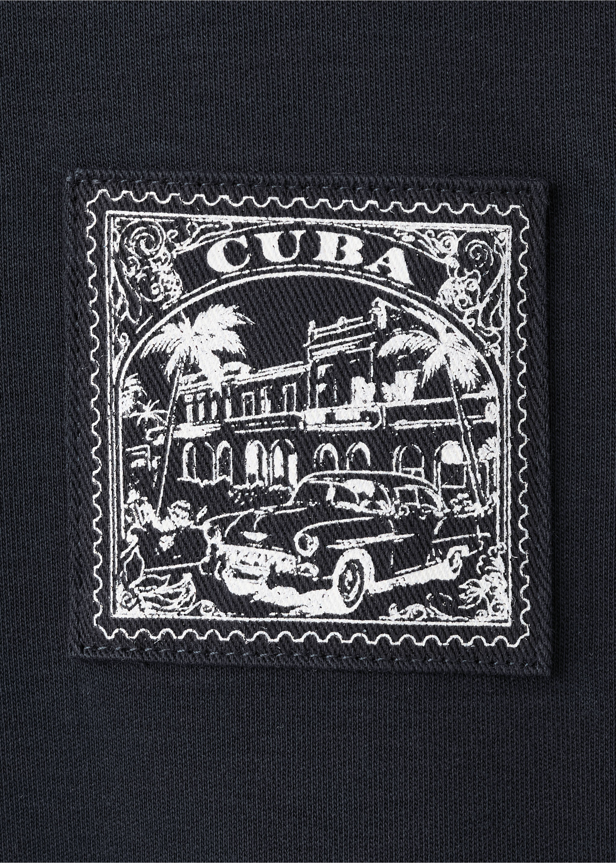 100% cotton t-shirt with drawing - Details of the article 0, Navy. Ref: 37051464-00.