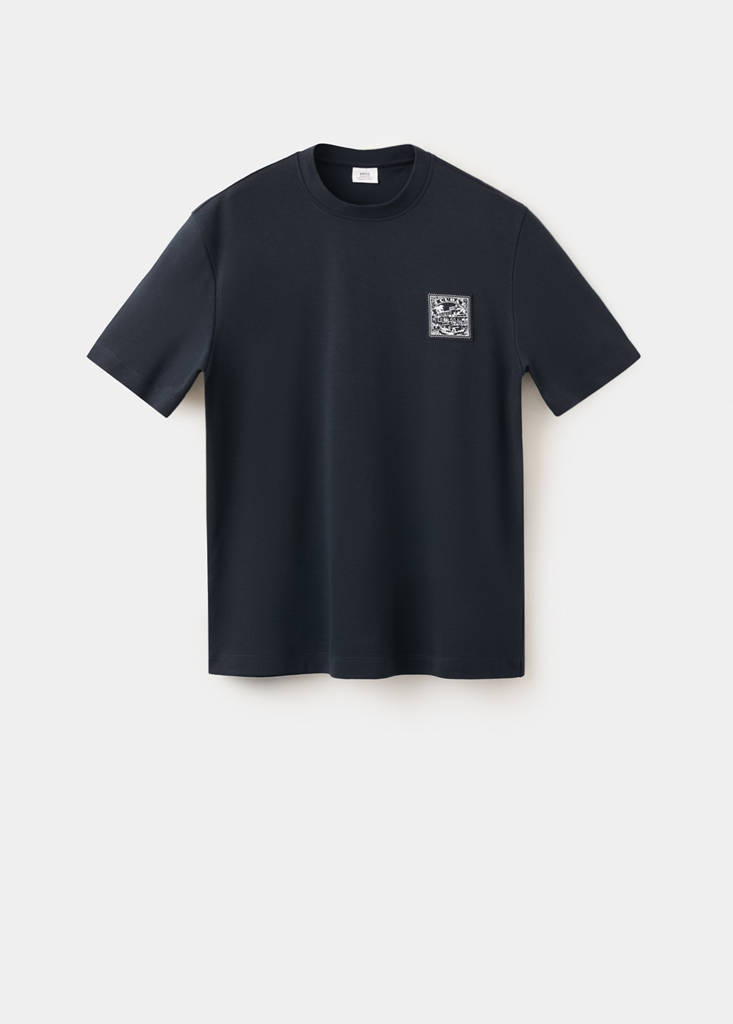 100% cotton T-shirt with patch detail - thumbnail 4