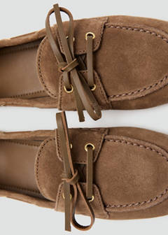 Suede deck shoe — Brown 7