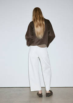 Balloon crop jeans — White 3