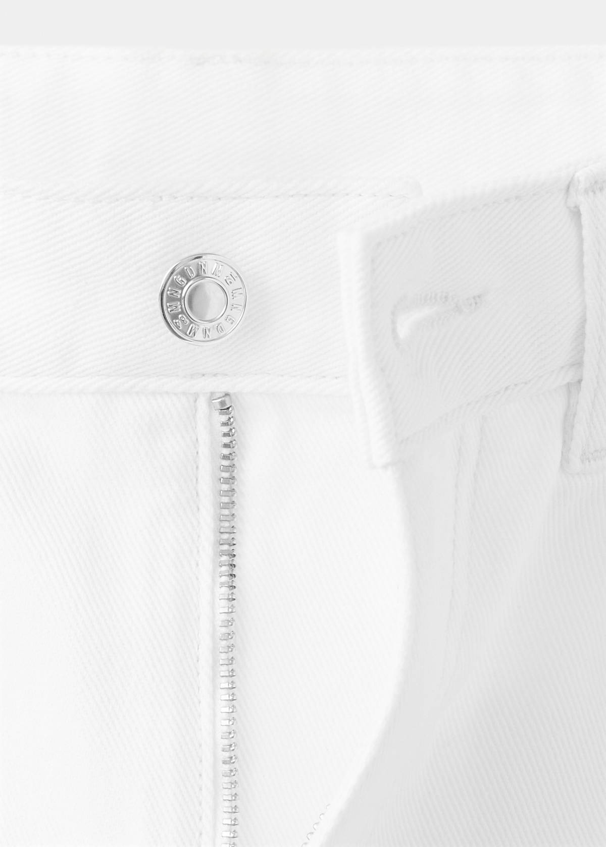 Balloon crop jeans — White
