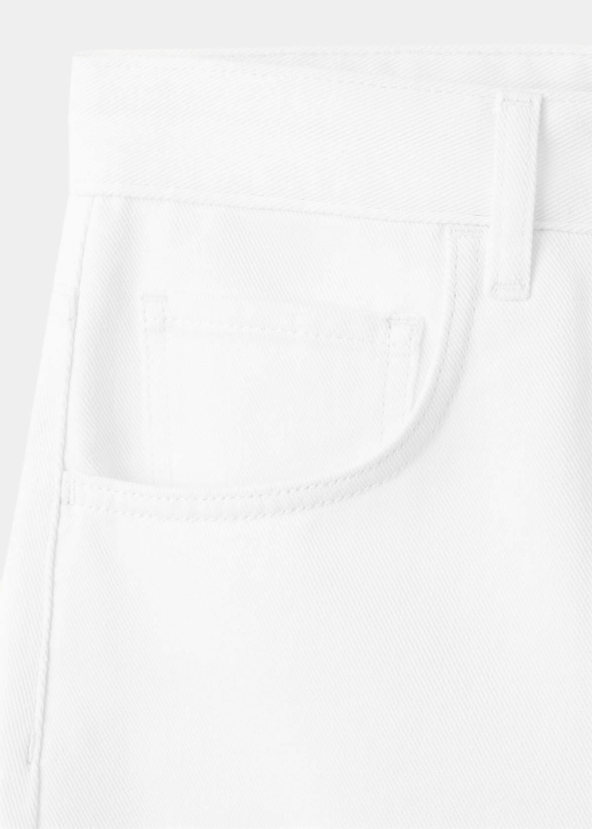 Balloon crop jeans — White