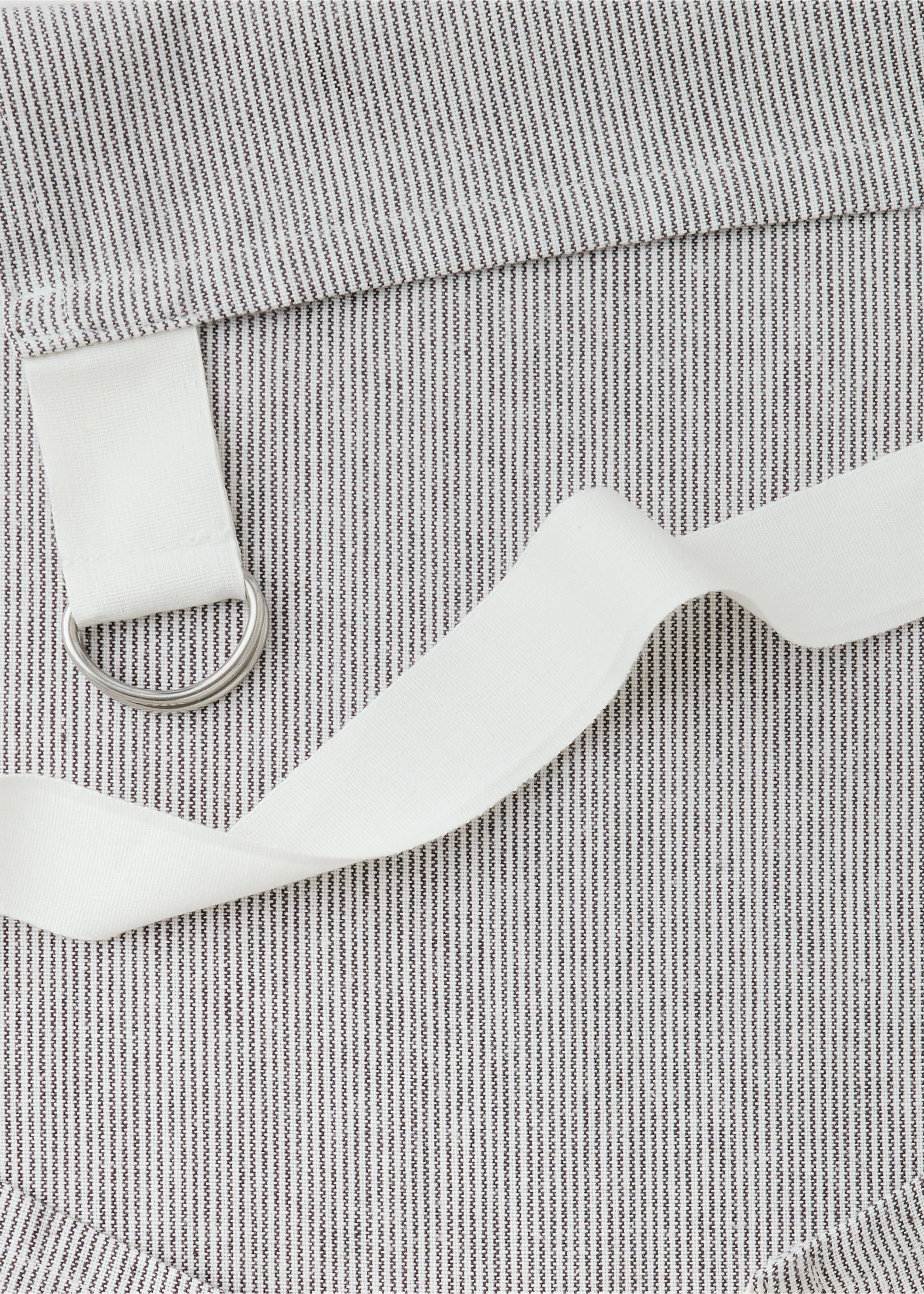 Striped cotton apron - Detaljer om artikeln 2, Grå. Ref: 37051473-00.