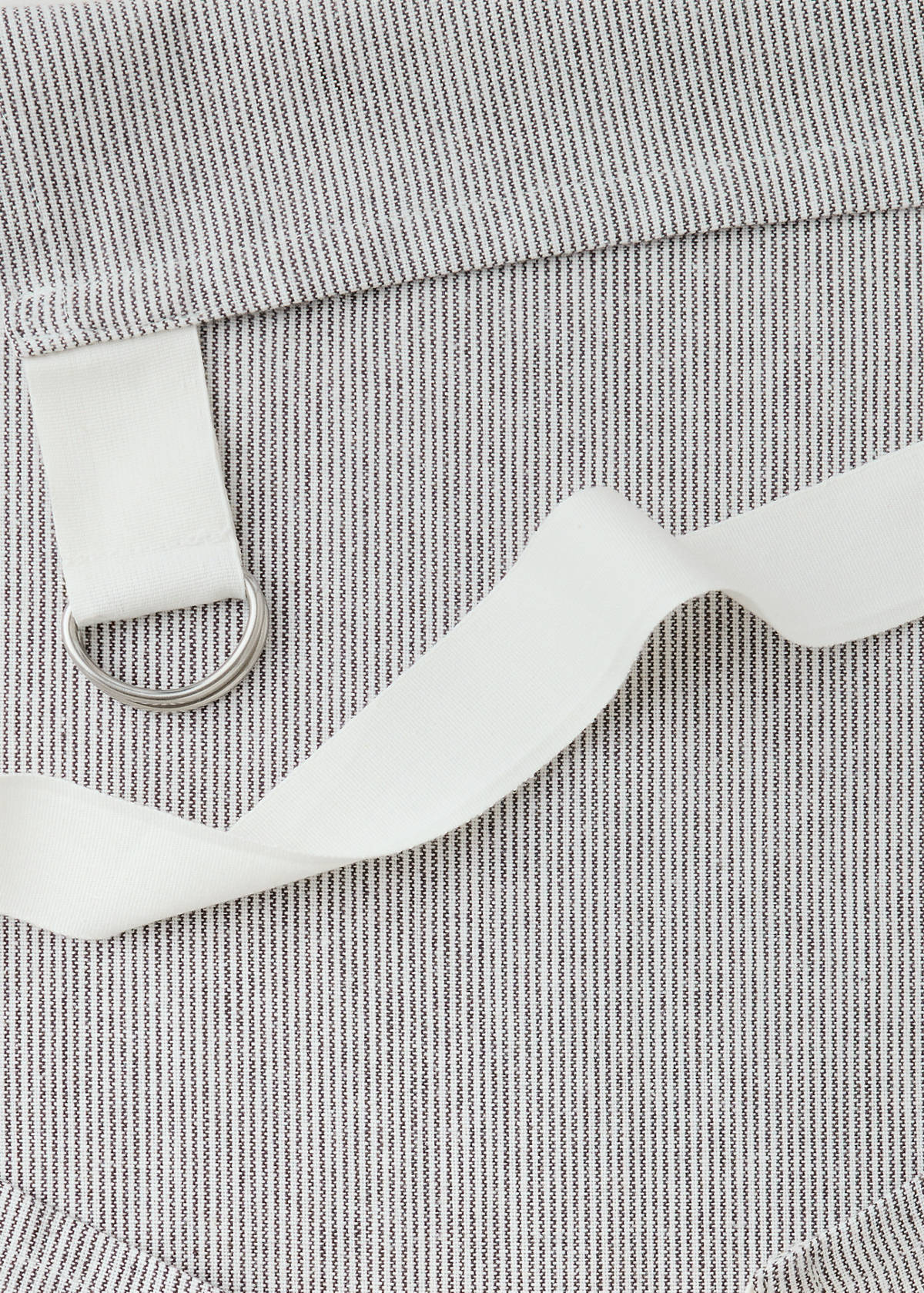 Printed striped cotton apron — Grey