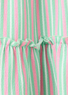 Striped flounce skirt — Pink 5