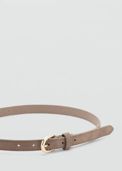 Suede leather belt — Medium Brown 2