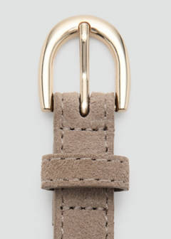 Suede leather belt — Medium Brown 3