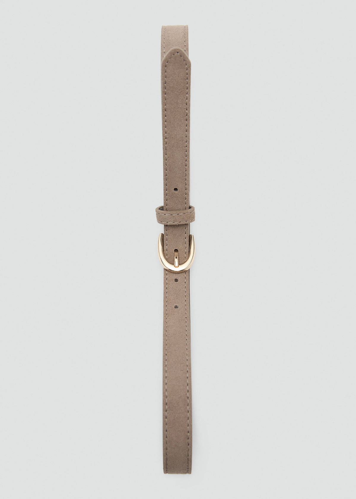 Suede leather belt — Medium Brown