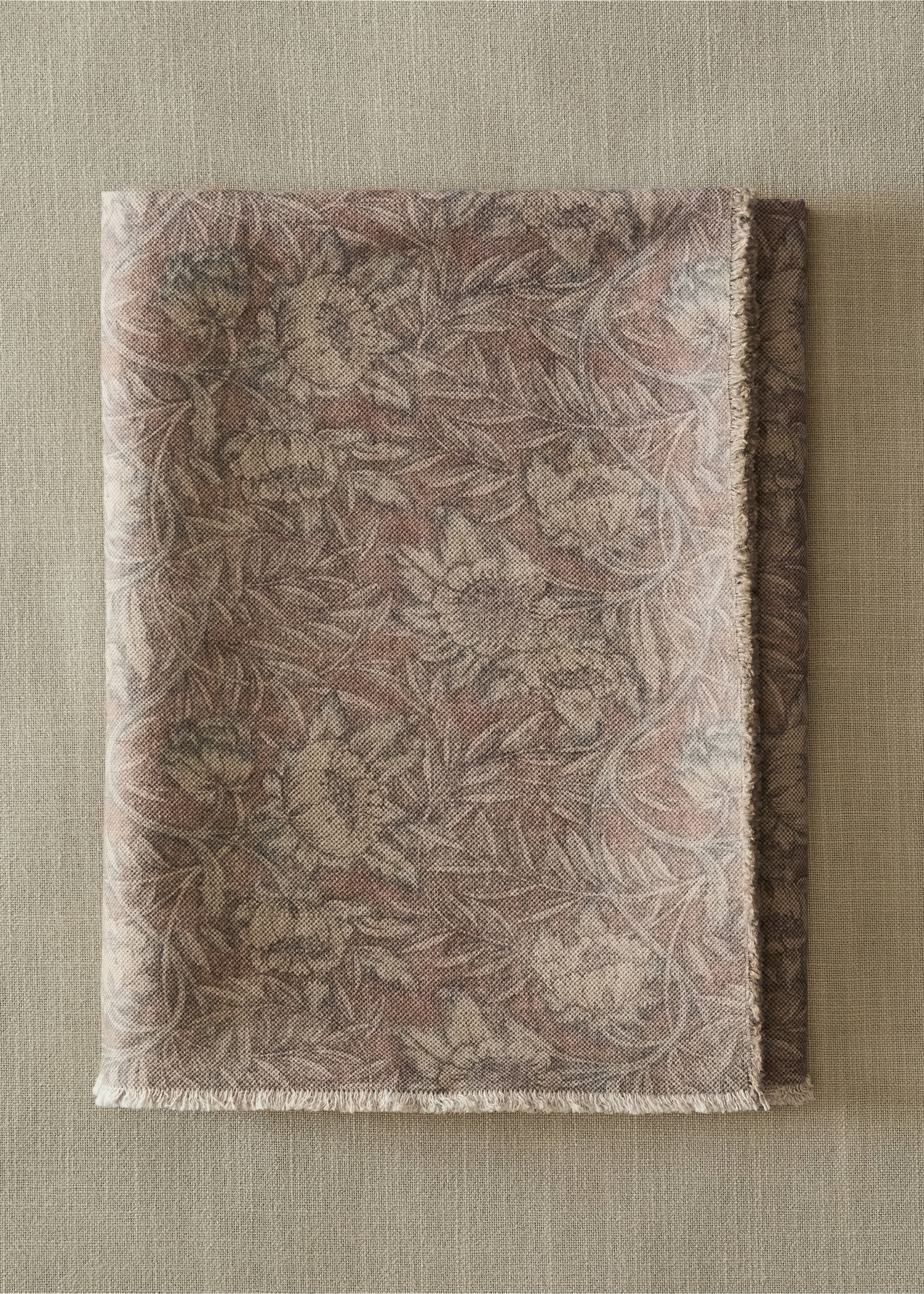 Printed cotton linen blanket - General plane, Pink. Ref: 37051482-00.