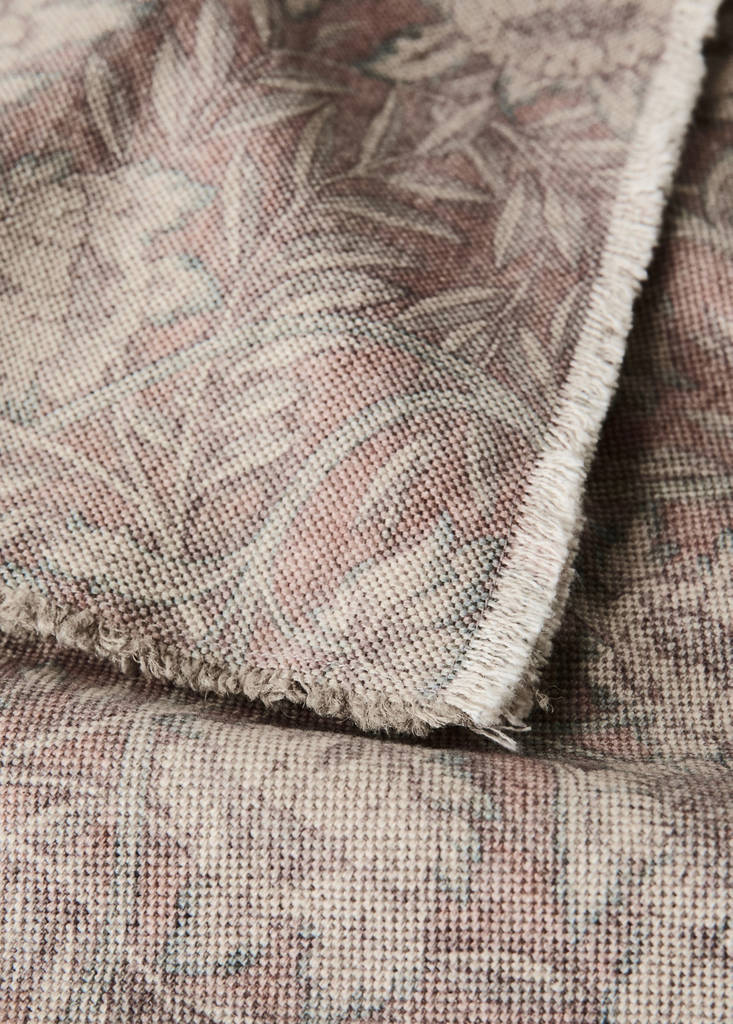 Printed cotton linen blanket — Pink