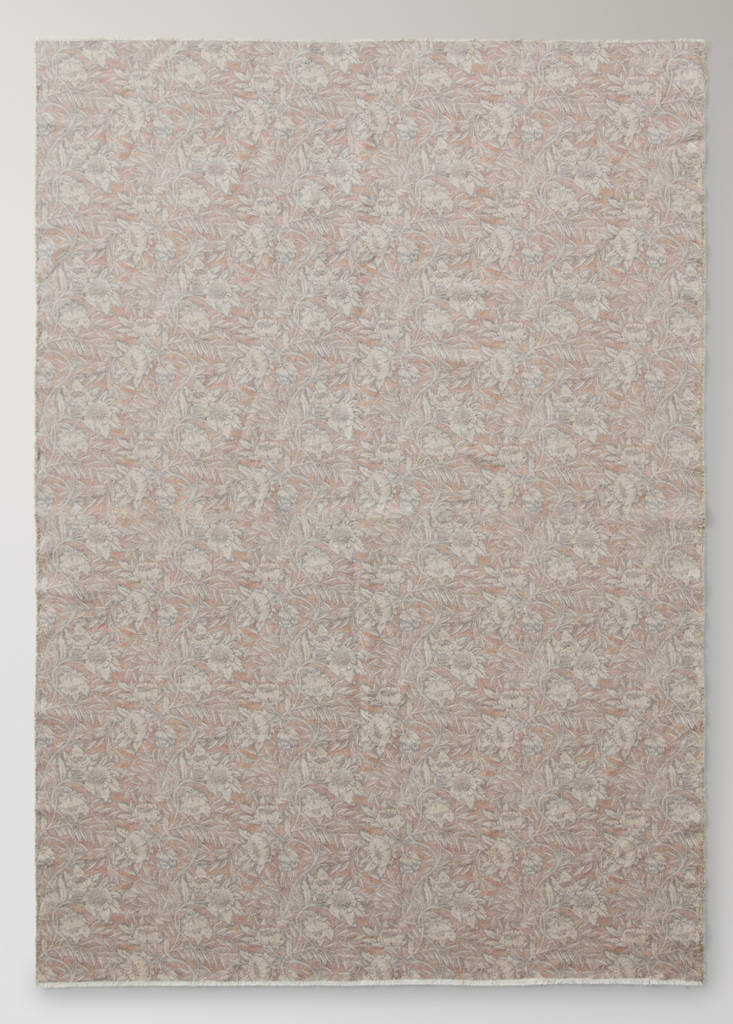 Printed cotton linen blanket — Pink