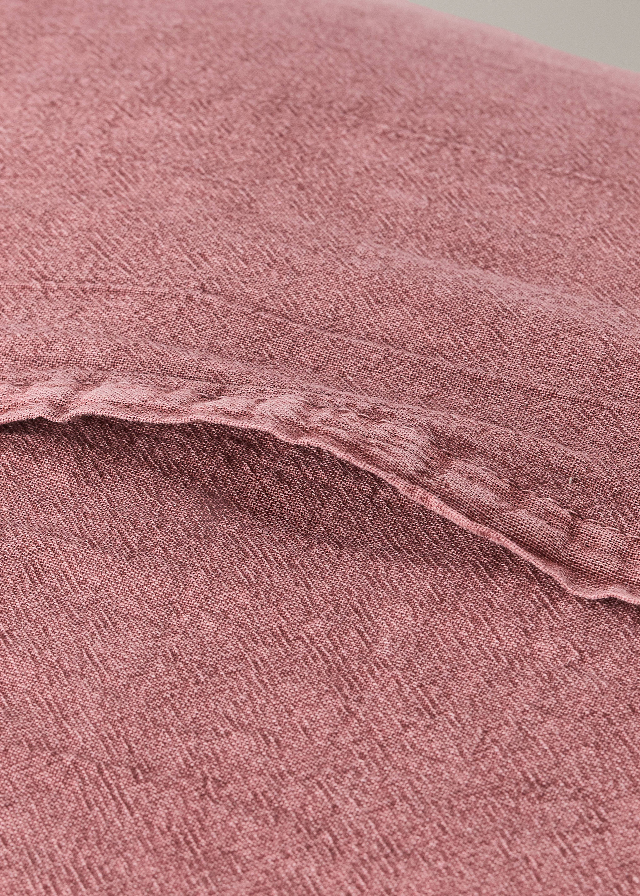 Children's cotton cushion cover with stitched check design - Details of the article 2