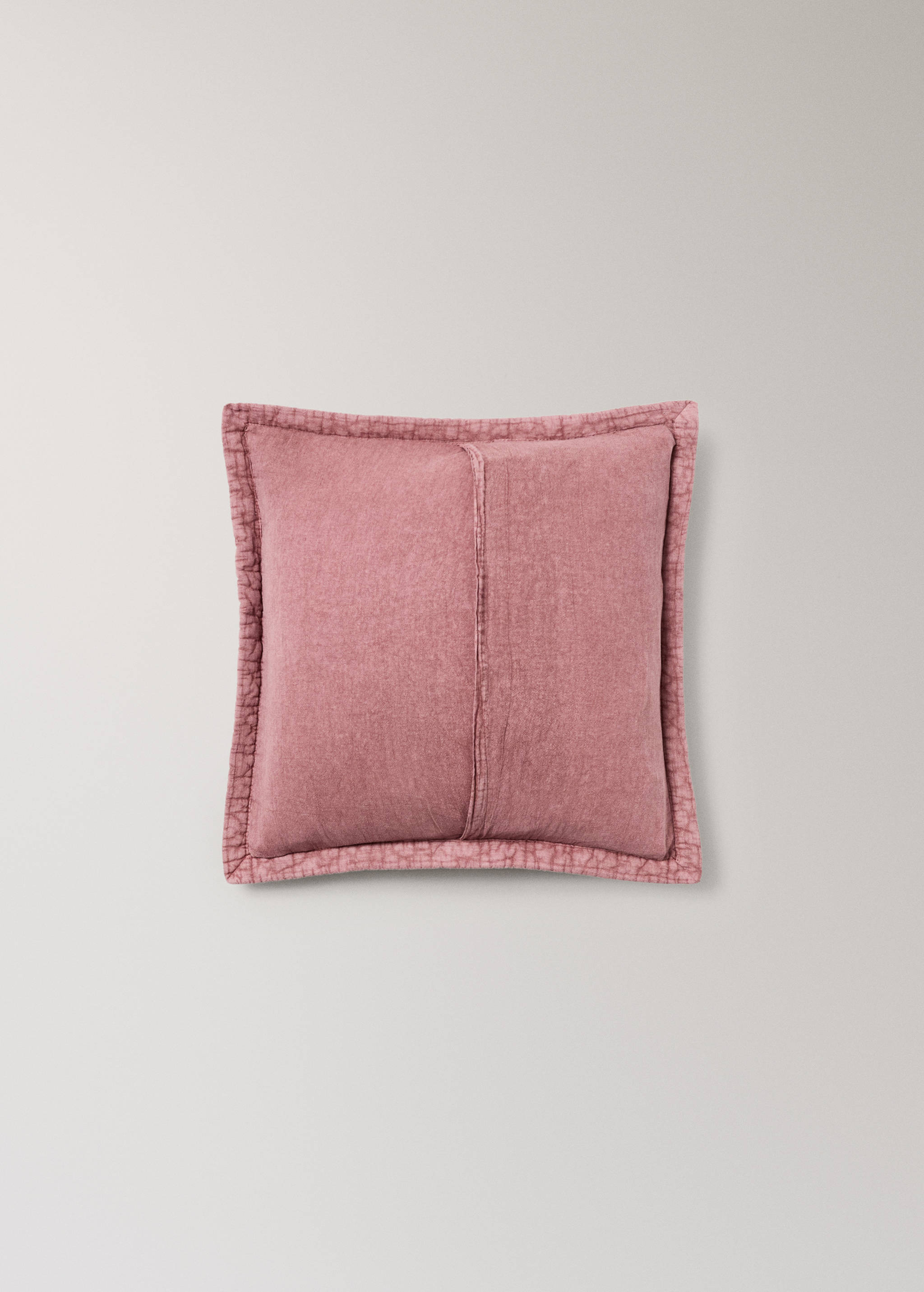 Children's cotton cushion cover with stitched check design - Details of the article 4