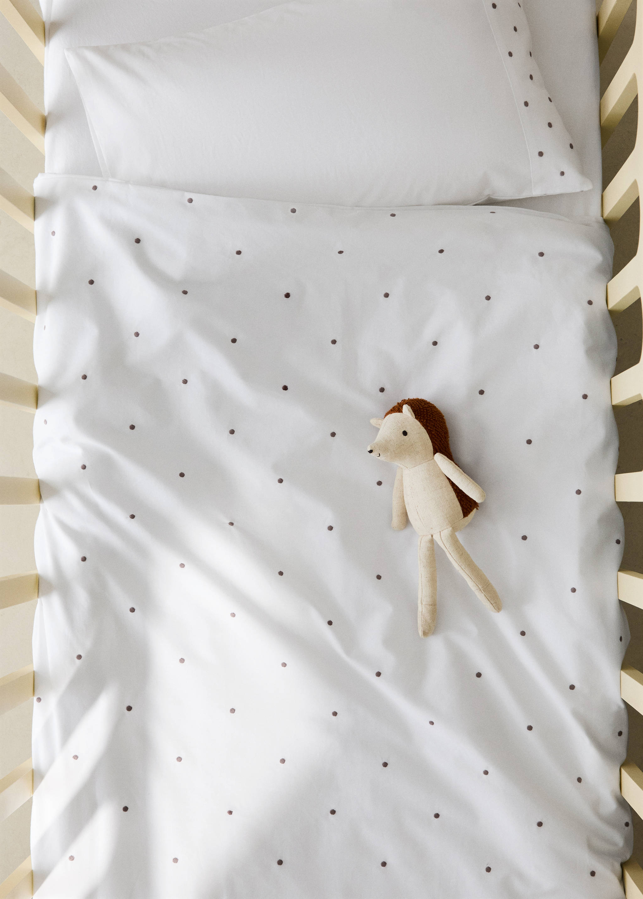 Cotton percale plumeti cot duvet cover 100x120cm - General plane