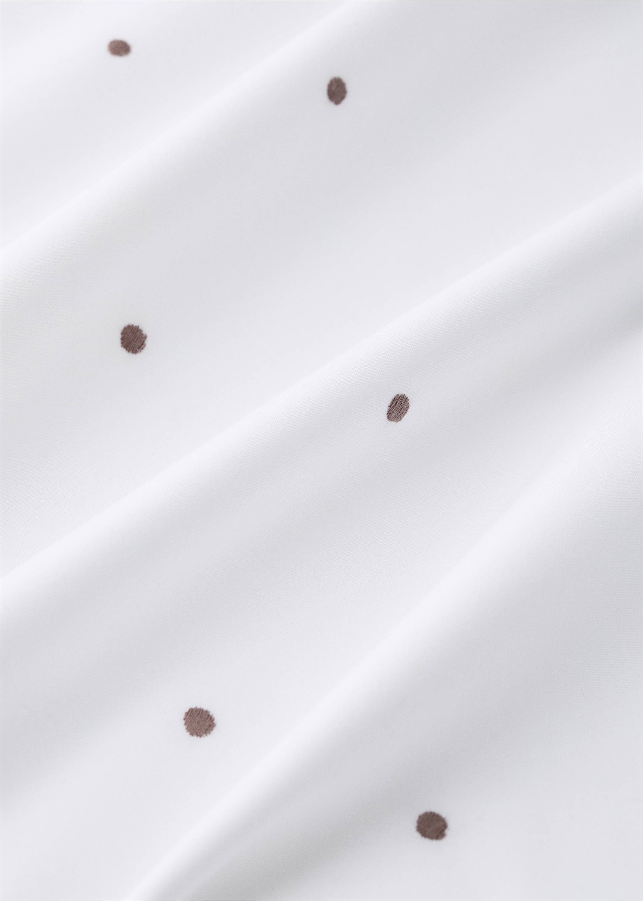 Cotton percale plumeti cot duvet cover 100x120cm - Details of the article 1, Medium Brown. Ref: 37051496-00.