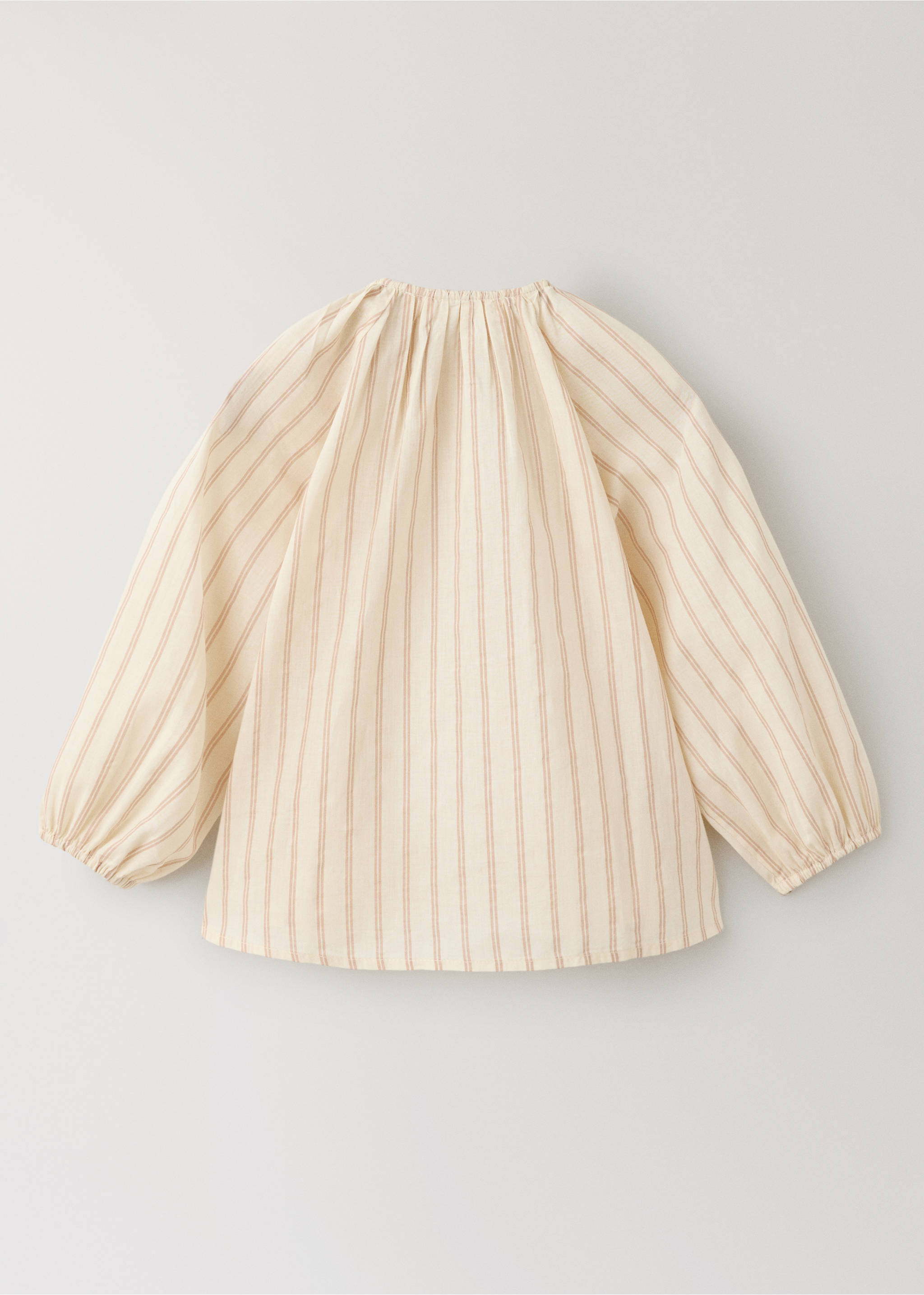 Striped pyjama T-shirt - Details of the article 1, Nude. Ref: 37051499-00.